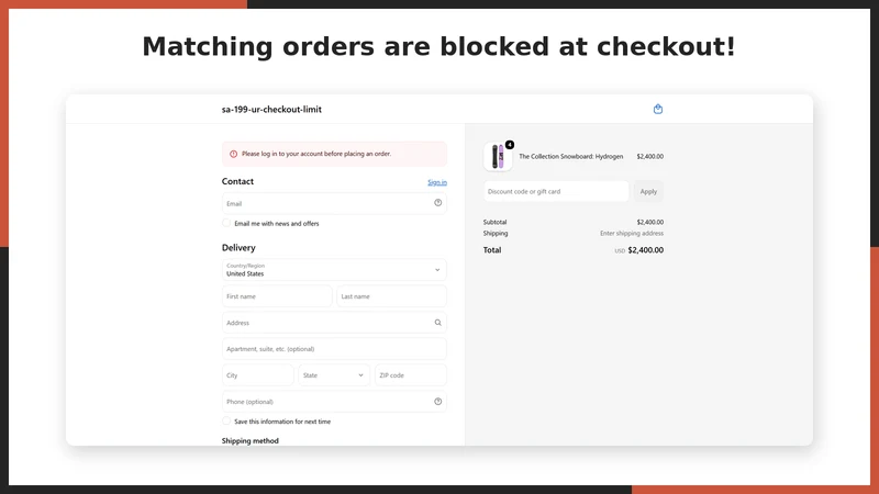 UR: Checkout Rules｜Validation