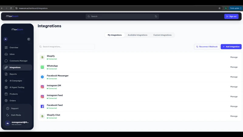 Maxecom: AI Support Agent