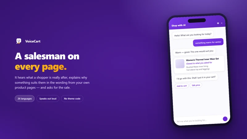 VoiceCart: Ai Sales Agent