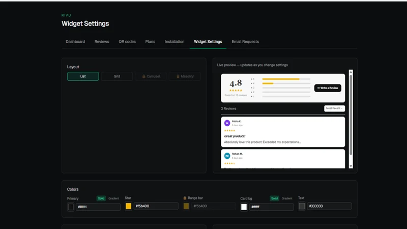 Rivu: QR Code Product Reviews