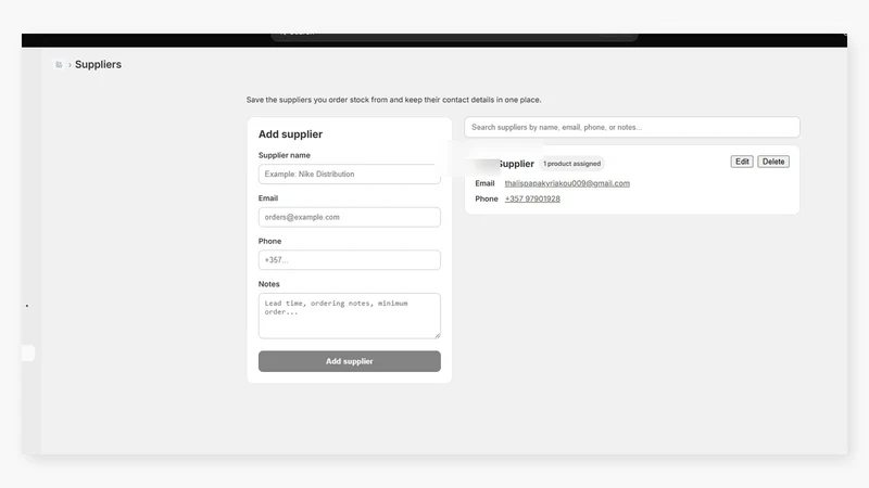 RestockSimple: Purchase Orders