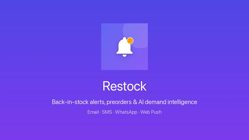 Restock: Back in Stock