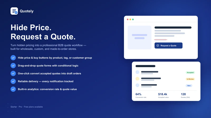 Quotely: Quote & Hide Price