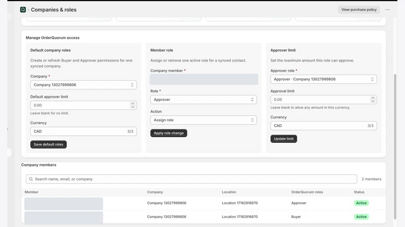 OrderQuorum B2B Approvals
