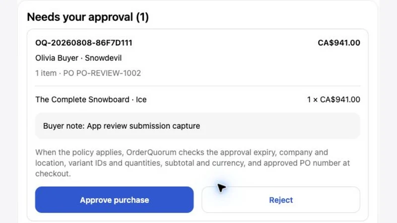 OrderQuorum B2B Approvals