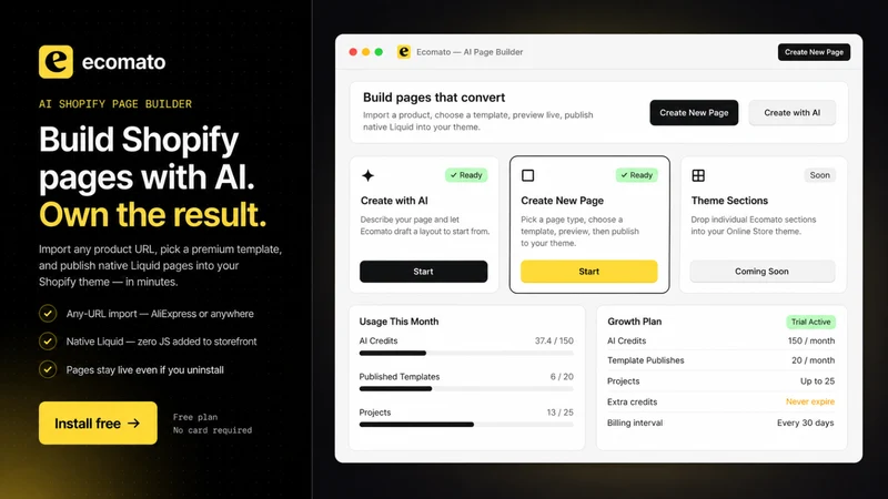 Ecomato ‑ AI Store Builder