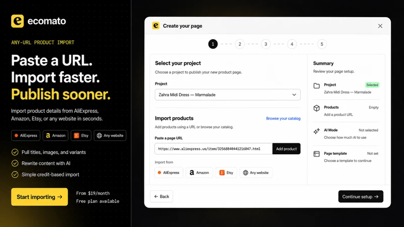 Ecomato ‑ AI Store Builder
