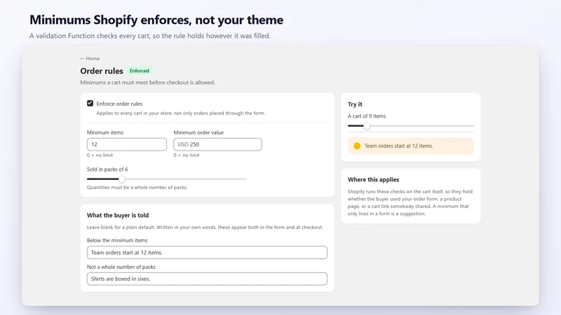 Crate: Bulk Discount Form