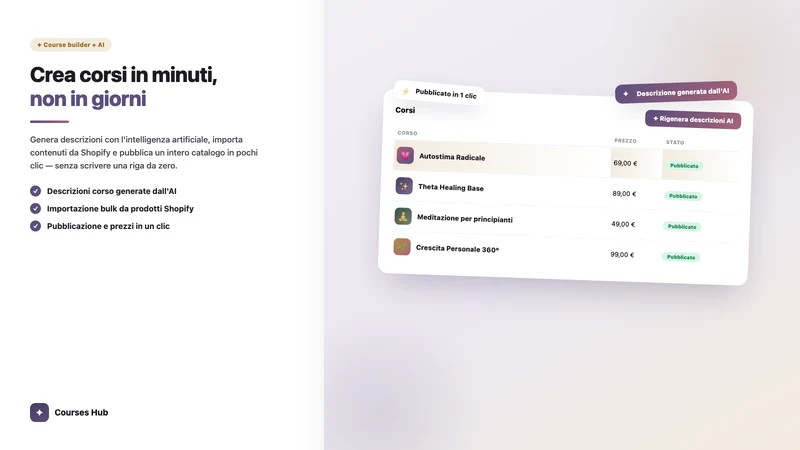 Courses Hub ‑ Sell Courses