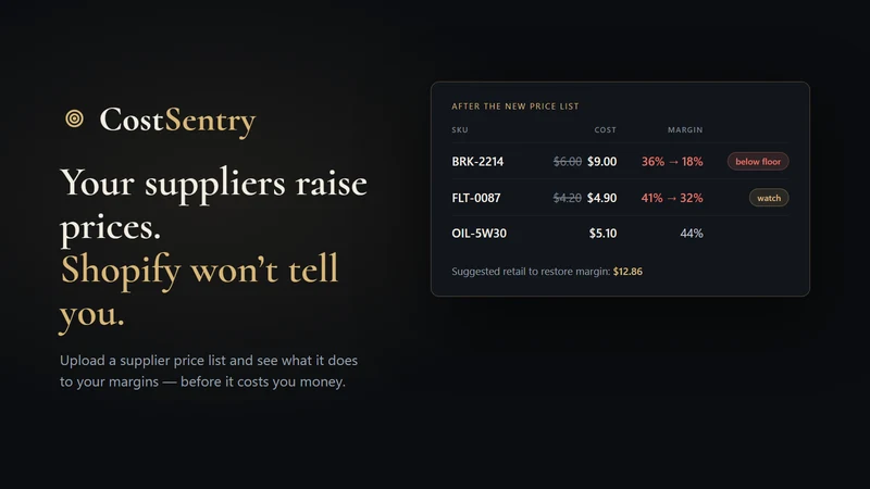 CostSentry: Margin Alerts