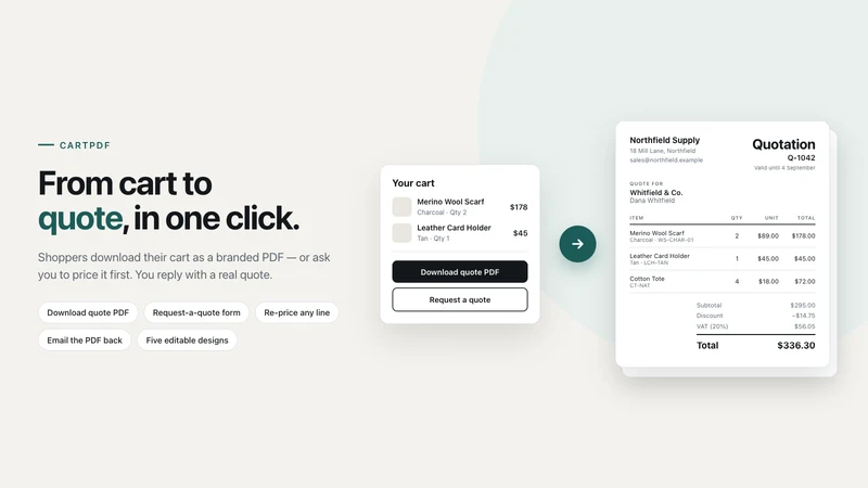 CartPDF: Quote PDF