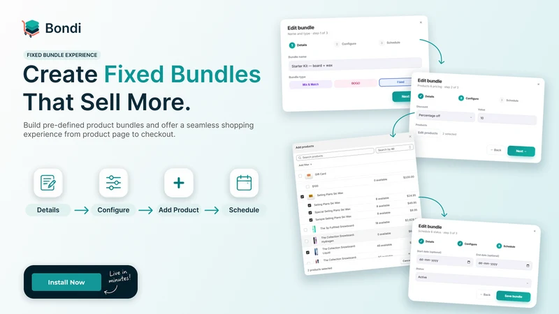 Bondi: Bundles & Volume