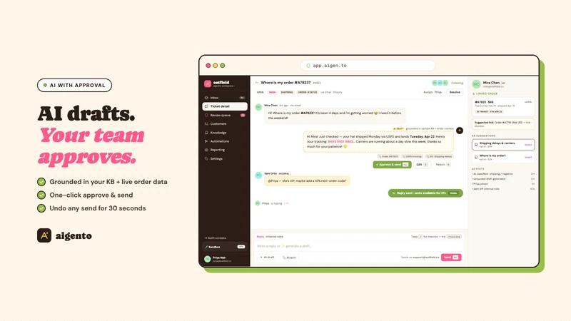 Aigento ‑ AI Helpdesk Solution