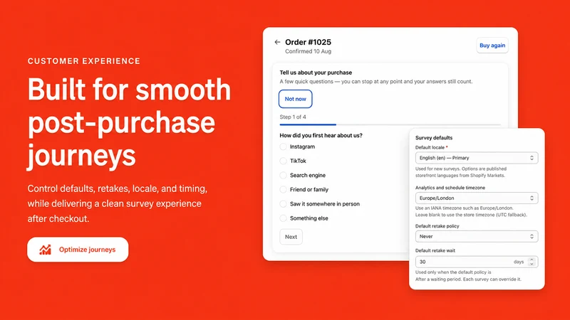 AfterCart Post Purchase Survey