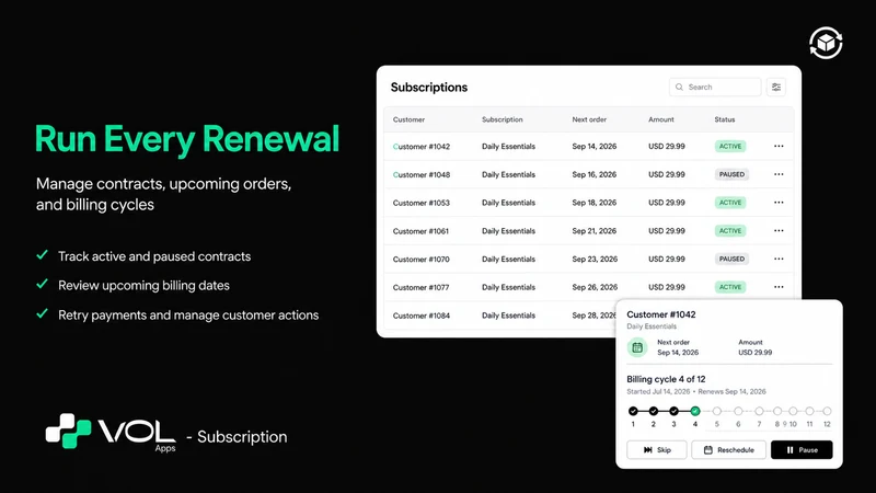 VOL Subscriptions & Discounts