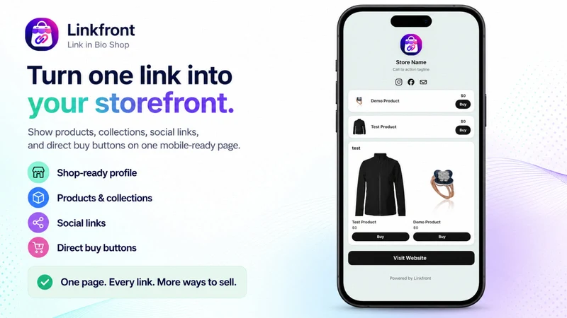 Linkfront, Link in Bio Page