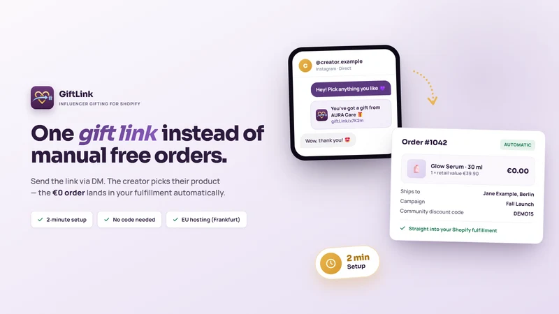 GiftLink ‑ Influencer Gifting