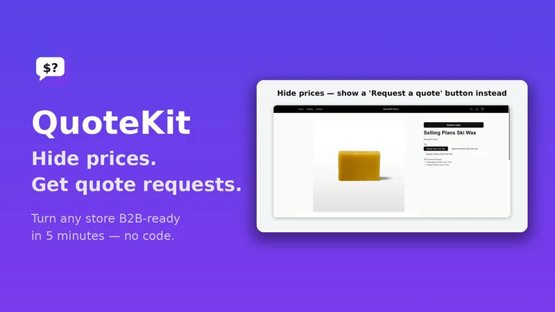 QuoteKit: Quote & Hide Price