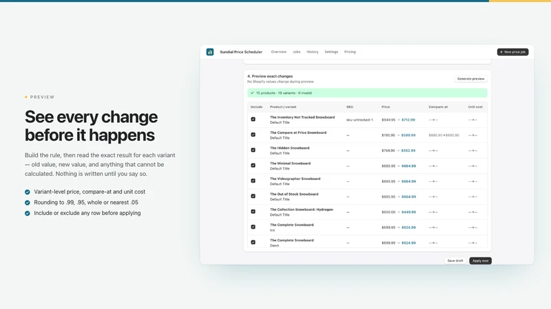 Sundial Price Scheduler