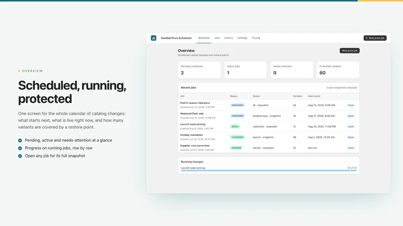 Sundial Price Scheduler