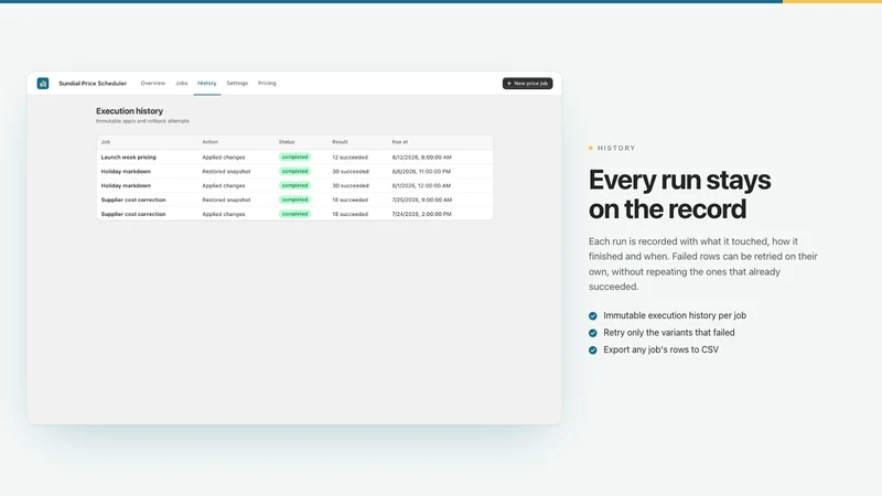 Sundial Price Scheduler