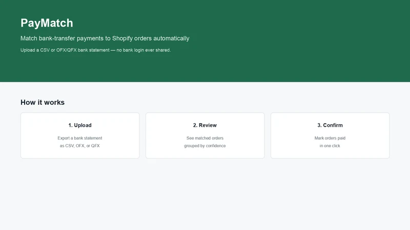 PayMatch: Bank Payment Match