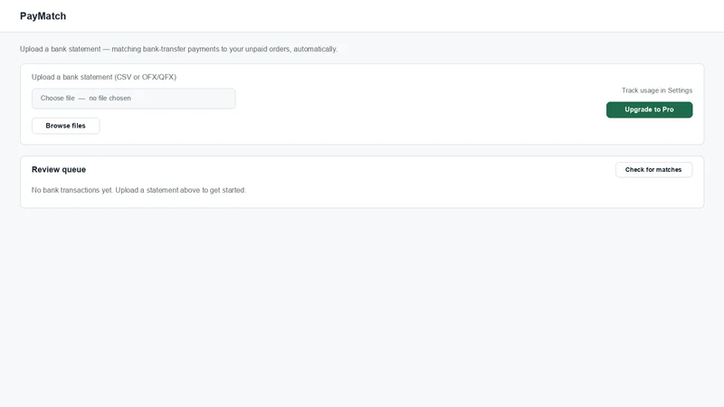 PayMatch: Bank Payment Match