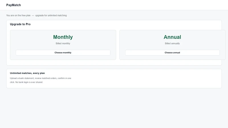 PayMatch: Bank Payment Match