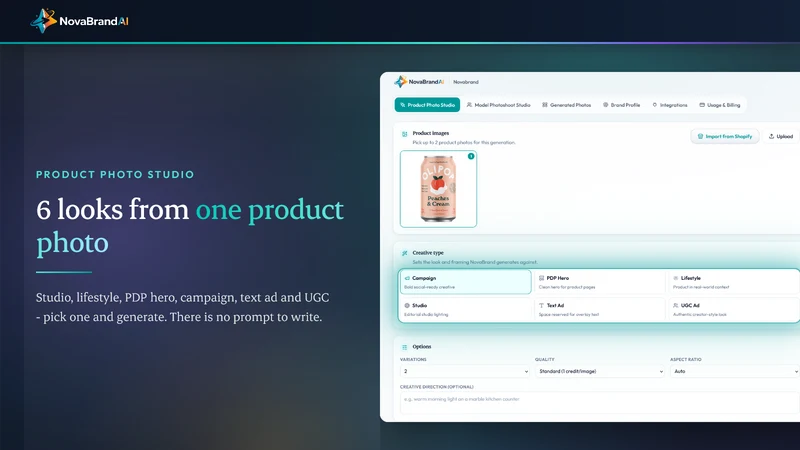 NovaBrand ‑ AI Product Photos