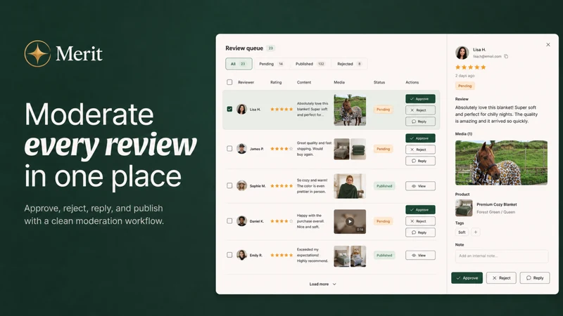 Merit ‑ Product Reviews & UGC