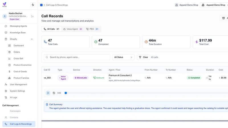 Versafy: AI Chat & Analytics