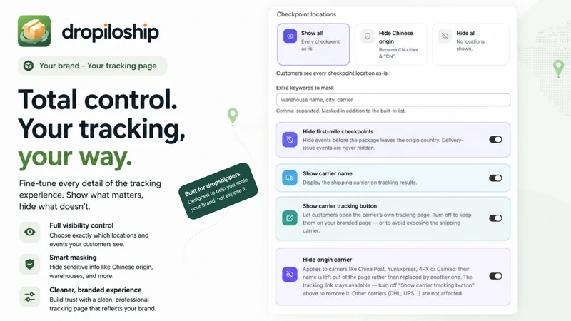 Dropiloship : Order Tracking