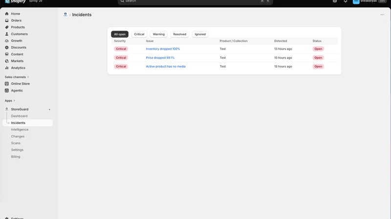 StoreGuard – Store Monitor