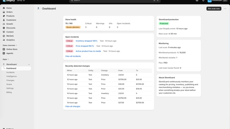 StoreGuard – Store Monitor