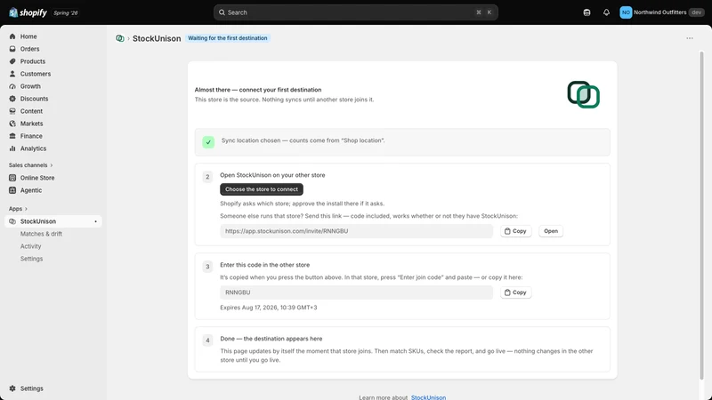 StockUnison Multi Store Sync