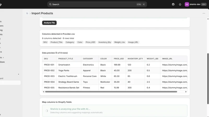 Shelvio — CSV & Excel Importer