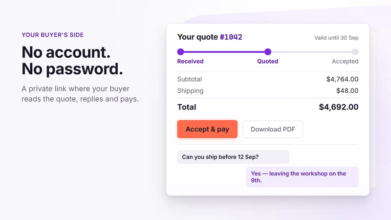 PQ Request a Quote, Hide Price