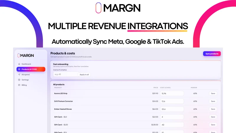 Margn ‑ Net Profit Tracker
