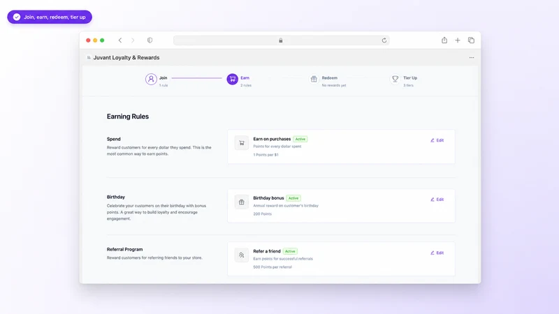 Juvant Loyalty & Rewards