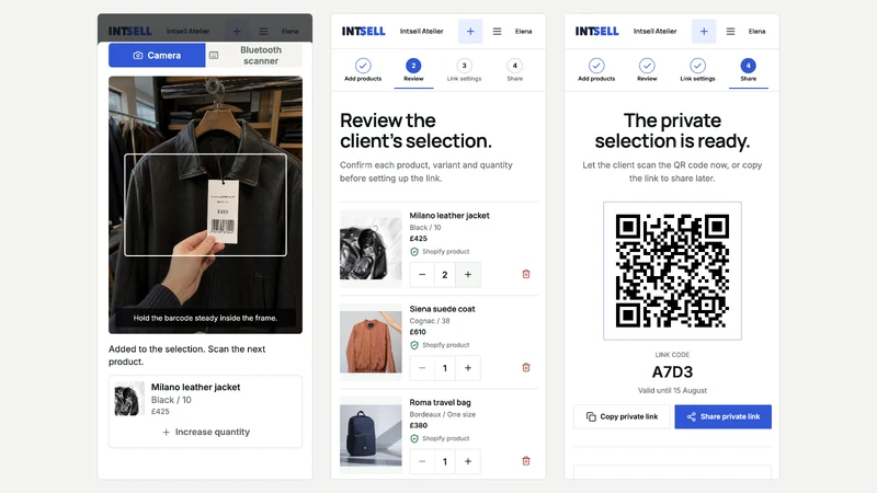 Intsell: Private Selections