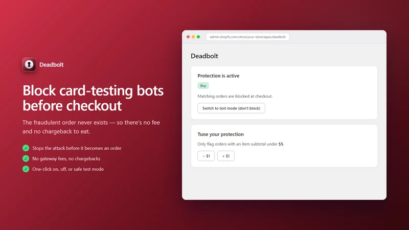 Deadbolt — Fraud Firewall