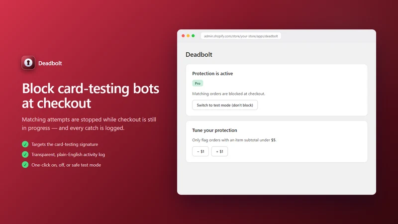 Deadbolt — Fraud Firewall