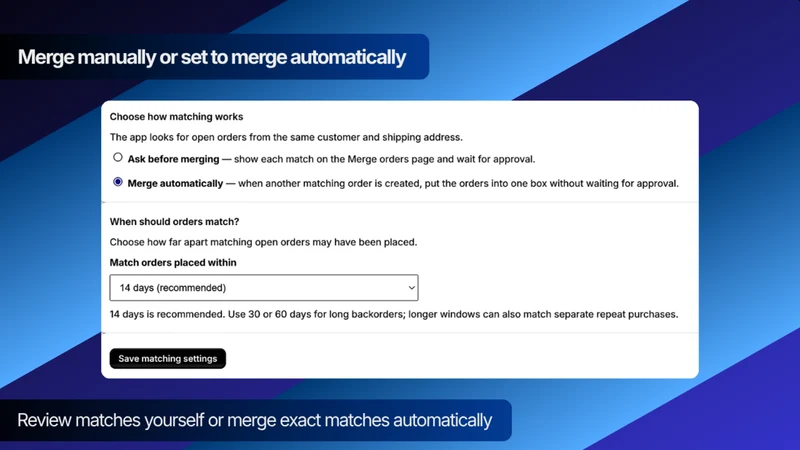 FP1 ‑ Merge Orders