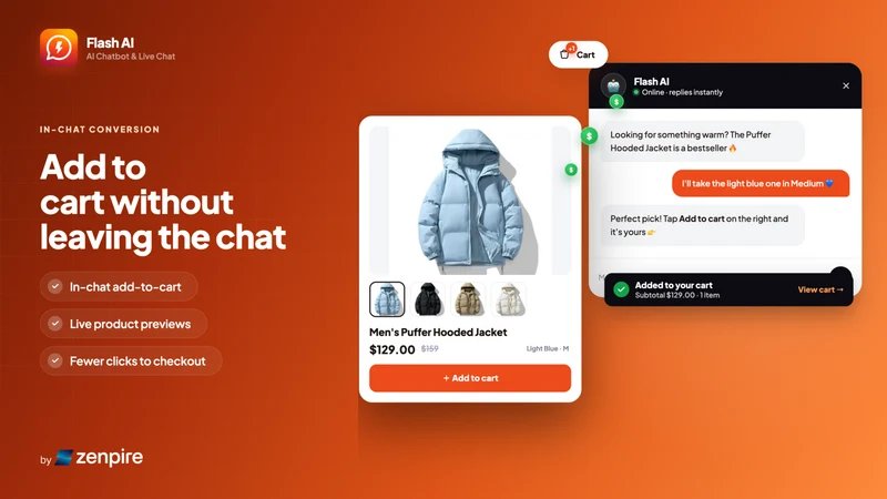 Flash AI Chatbot & Live Chat