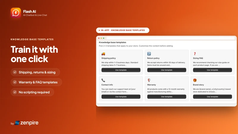 Flash AI Chatbot & Live Chat