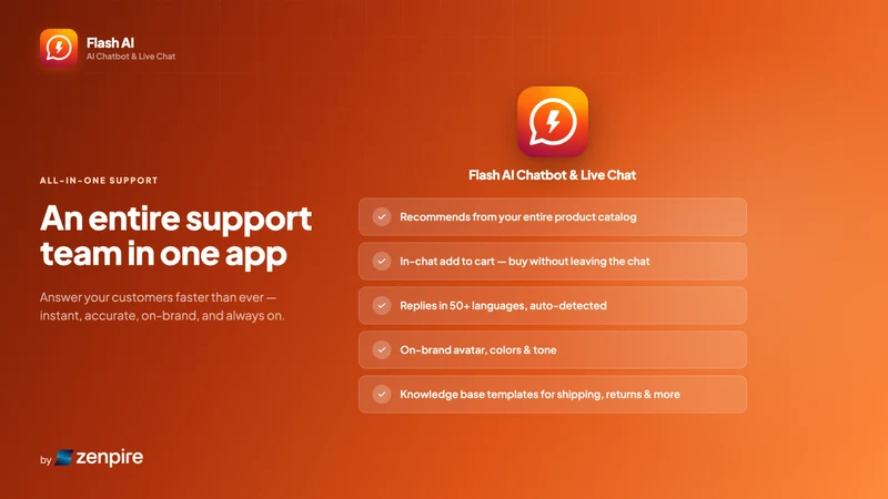 Flash AI Chatbot & Live Chat