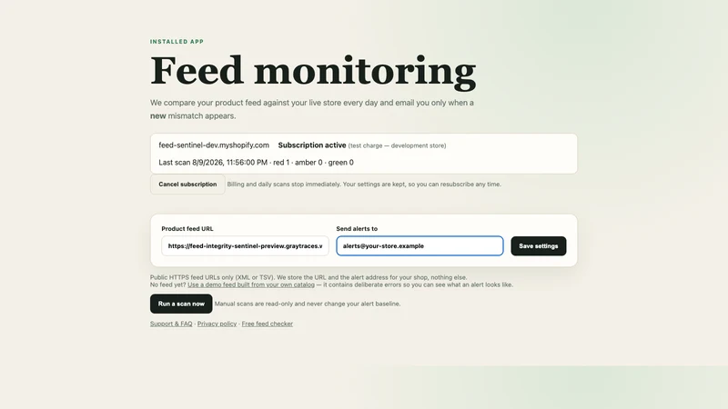 Feed Sentinel