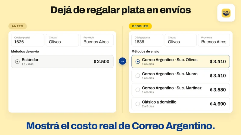 Escala: Andreani + Correo Arg