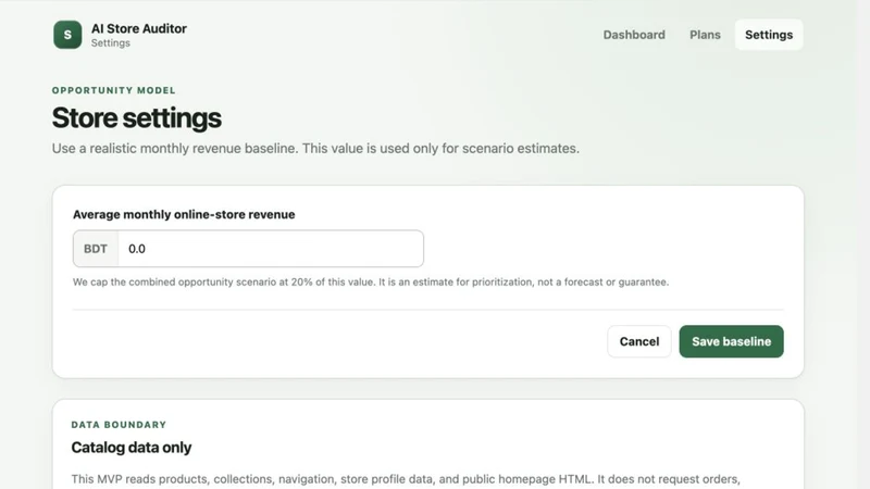 Sofenx AI Store Auditor