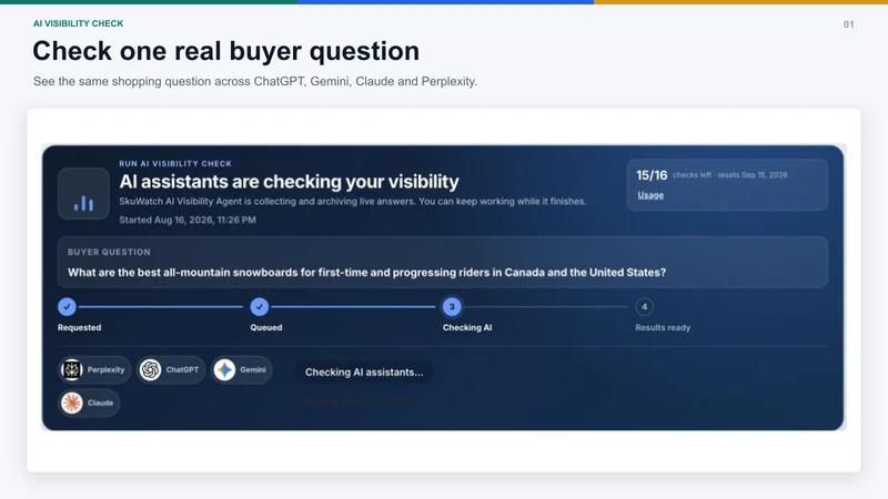 SkuWatch AI Visibility Agent